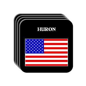  US Flag   Huron, South Dakota (SD) Set of 4 Mini Mousepad 