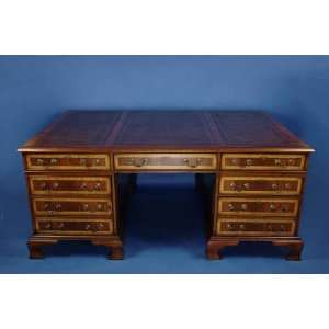  Large Mahogany Partners Desk Furniture & Decor