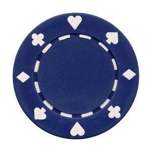  25 Suits Poker Chips   Blue Toys & Games