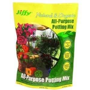   Jiffy Natural & Organic All Purpose Potting Mix Patio, Lawn & Garden