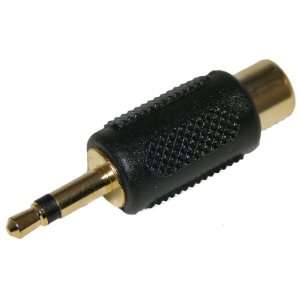  3.5mm Mono Male to RCA Mono Female Adapter Gold Plated 
