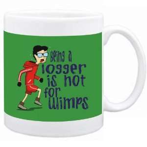  Being a Logger is not for wimps Occupations Mug (Green 