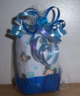 MICKEY MOUSE, MINNIE, OR PLUTO WASHCLOTH CUPCAKE BABY SHOWER FAVOR 