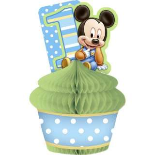 Baby Mickey Mouse First 1st Birthday Centerpiece Decoration Mickey 