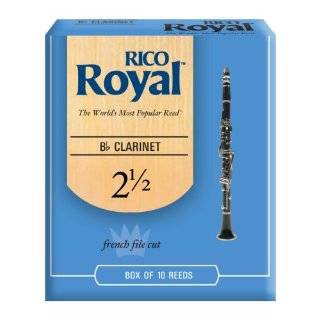 Rico Royal Bb Clarinet Reeds, Strength 2.5, 10 pack