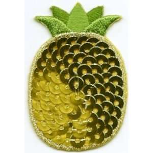 Fruit/Pineapple Sequin & Embroidered Iron On Applique
