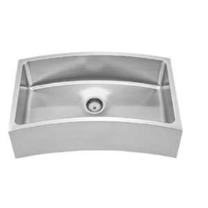   Undermount Sinlge Bowl Front Apron Kitchen Sink W/ a Curved Design