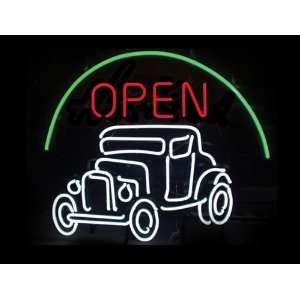  Neon Sign Hot Rod Open 33x30: Home & Kitchen