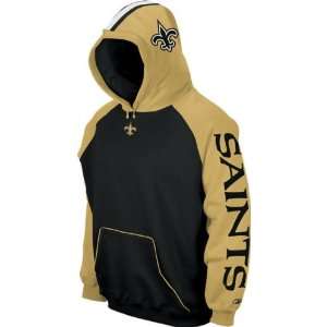 New Orleans Saints  Black/Old Gold  Helmet Hoodie:  Sports 