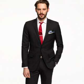 Aldridge two button suit jacket with center vent in Italian wool 