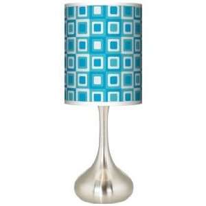  Blue Boxes Linen Giclee Kiss Table Lamp