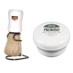  White Professional Series, Chrome Stand, and Proraso Ultra Sensitive