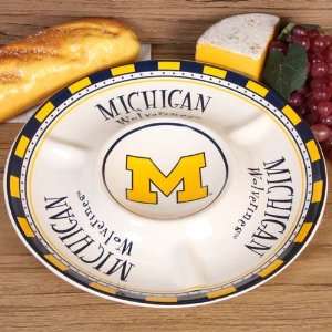 Michigan Wolverines Game Day Chip & Dip Serving Tray:  