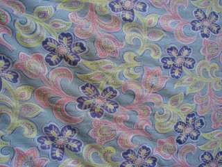 VINTAGE PAISLEY FLORAL FEED SACK HAND TIED QUILT  