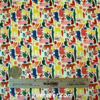 Alexander Henry~TEENY TINY ZOO~PRIMARY Color Fabric /Yd  