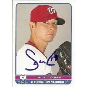 Scott Olsen Signed Nationals 2009 O Pee Chee Card  Sports 