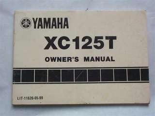 1986 YAMAHA XC125T XC125 OWNERS MANUAL  