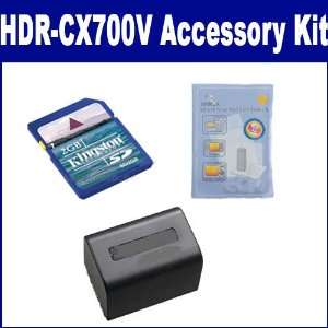  Sony HDR CX700V Camcorder Accessory Kit includes: ZELCKSG 