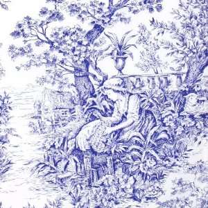  Timeless Treasures French Court Toile Navy & White Fabric 