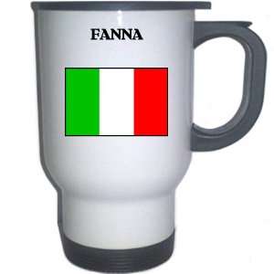  Italy (Italia)   FANNA White Stainless Steel Mug 
