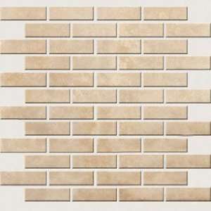   Travertine Tumbled Brick Pattern Tile 12 x 12 In. Kitchen Backsplash