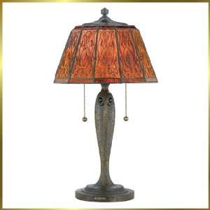  Tiffany Table Lamp, QZTF314T, 2 lights, Antique Bronze, 13 