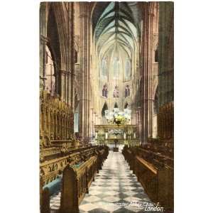  Postcard Choir East Westminster Abbey London England 