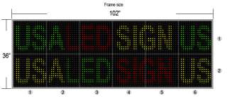 LED SIGN 103x36 26MM   OUTDOOR PROGRAMMABLE SCROLLING MESSAGE BOARD 