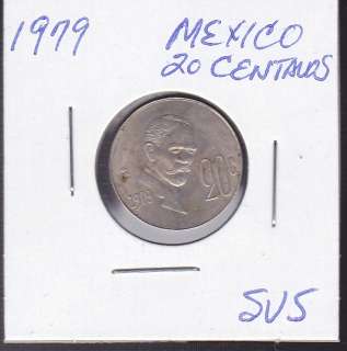1979 Mexico 20 Centavos World Coins  