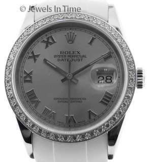 Rolex Mens Datejust 16220 X Diamonds Steel Automatic  