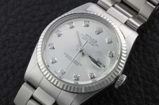 Rolex Mens 18K/SS Datejust 16014 Quick Set Diamond Dial Watch w 