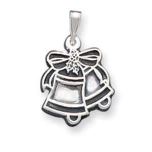  Sterling Silver Antiqued Bells Charm Jewelry
