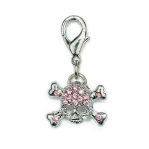    Aria Skull & Crossbones Charm   Clear Pink: Kitchen & Dining