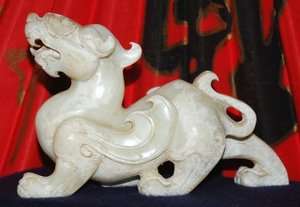 Rare Chinese White Jade Dragon  