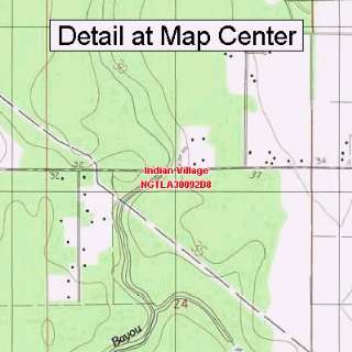 USGS Topographic Quadrangle Map   Indian Village, Louisiana (Folded 