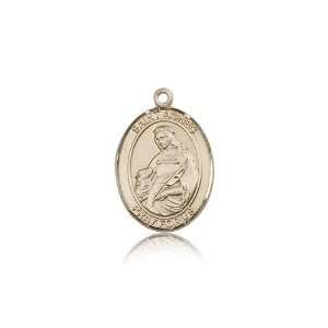  14kt Gold St. Saint Agnes of Rome Medal 3/4 x 1/2 Inches 
