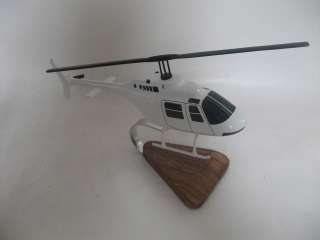 Bell 206 Jet Ranger Helicopter Wood Model  