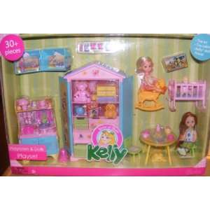  Barbie : Playroom with Tea Set, Toy Cabinet Kelly and 