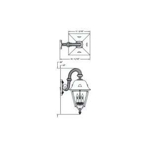   Wall Light in Almond with Clear Beveled Glass glass: Home Improvement