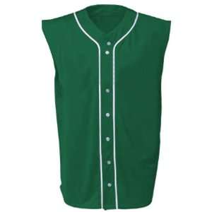 A4 Sleeveless Full Button Custom Baseball Jerseys Youth FOREST (FOR 