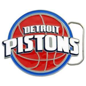  NBA Detroit Pistons Pewter Team Logo Belt Buckle: Sports 