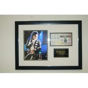 Michael Jackson Limited Edition Ticket Collage  Framed:  