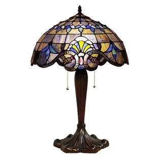 Chloe Lighting Tiffany Style Blue Victorian Table Lamp at 