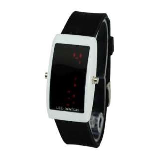 LED Watch Digital Jelly Silicone Sport Mirror Wrist Watch Unisex Free 