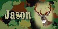CAMOUFLAGE AND DEER AUTO LICENSE PLATE TAG PERSONALIZE  