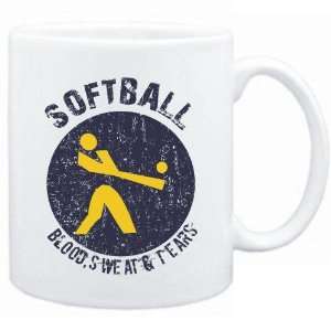  New  Softball , Blood Sweat & Tears  Mug Sports