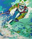 leroy neiman winter olympics skiing lake placid sports fine art