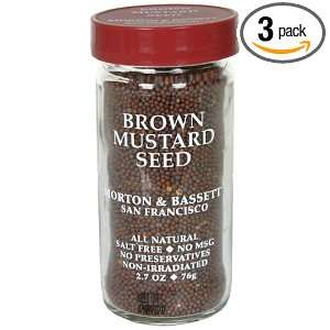Morton & Bassett Mustard Seed, 2.7 Ounce Jars (Pack of 3)  