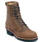 Chippewa Mens Boots Logger Waterproof Leather 8 Brown 26340 Wide 