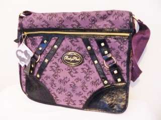   BABY PHAT Lavender Messenger Handbag Gothic Bad Girl Logo Stamped